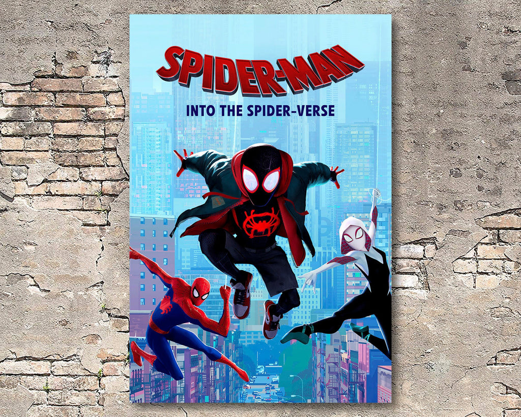 Spider-Man: Into the Spider-Verse 2018 Poster Reprint - Marvel Avengers Superhero Home Decor in Poster Print or Canvas Art