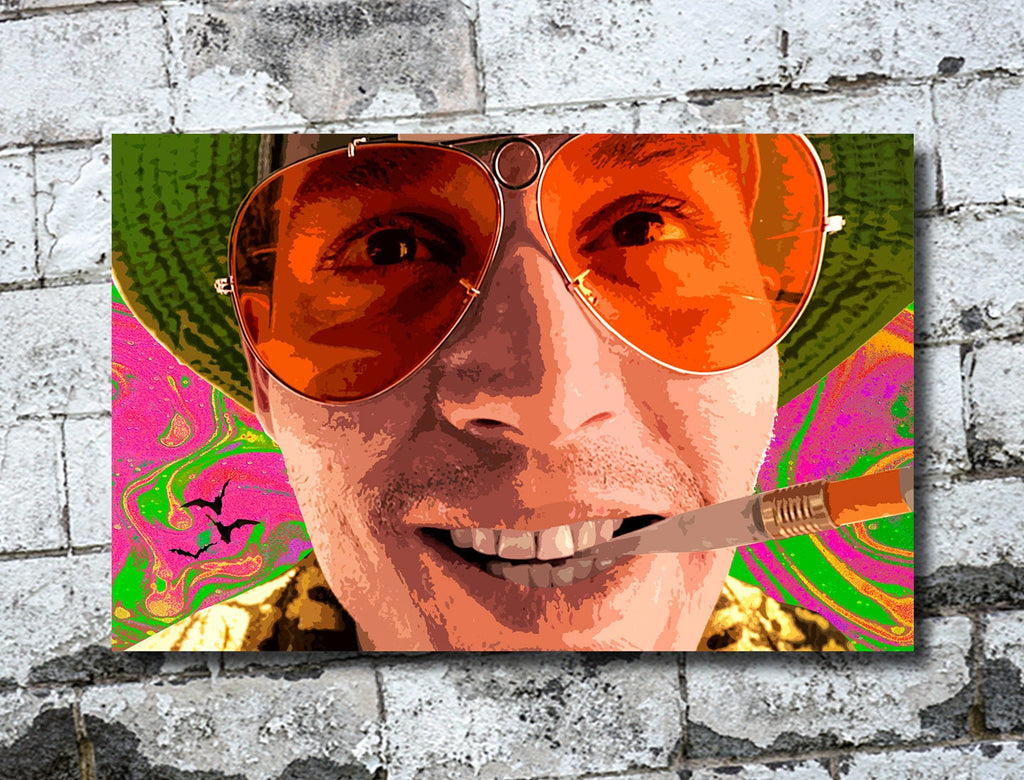Fear and Loathing in Las Vegas Pop Art Illustration - Psychedelic Cult Film Home Decor in Poster Print or Canvas Art