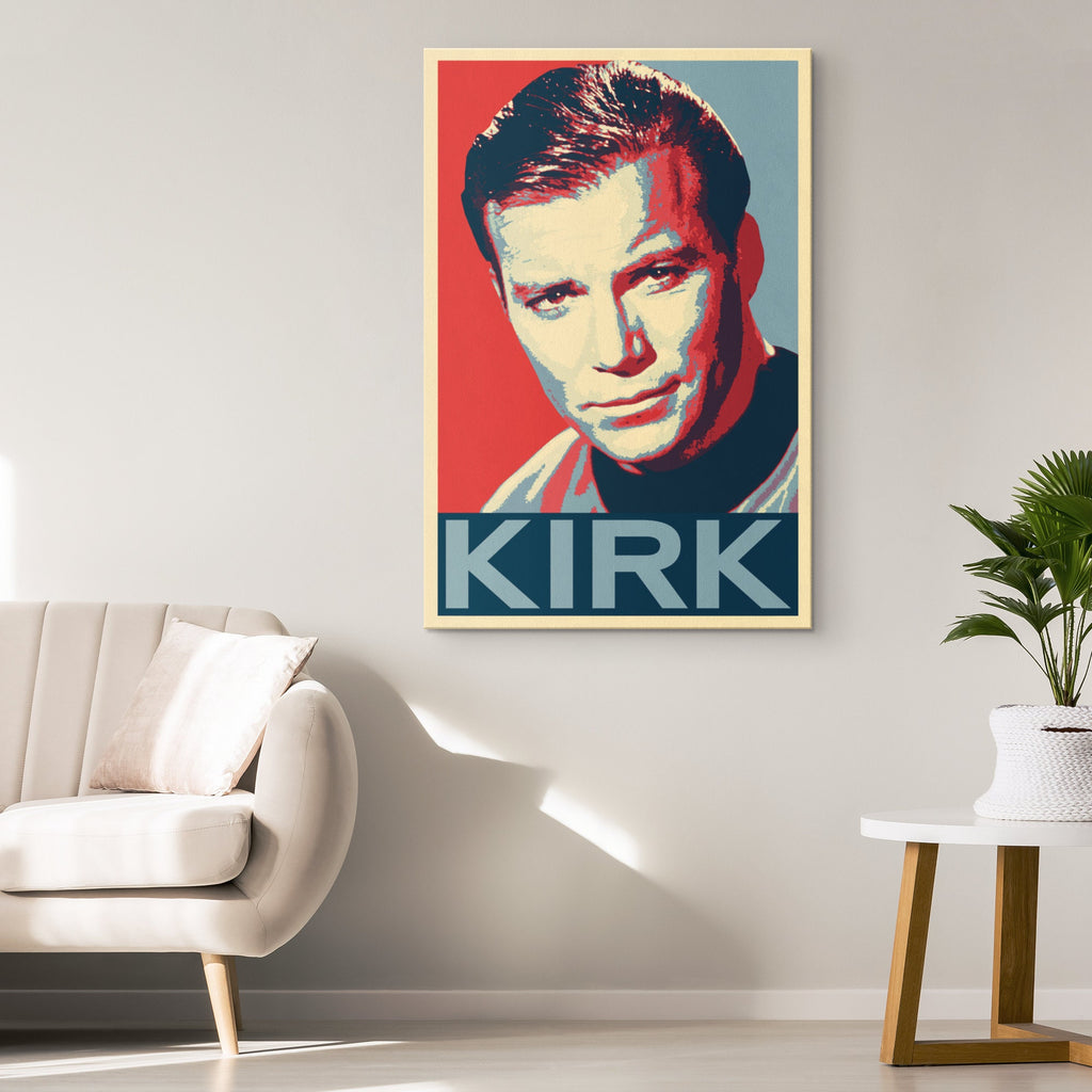Captain Kirk Pop Art Illustration - Star Trek Home Decor in Poster Print or Canvas Art