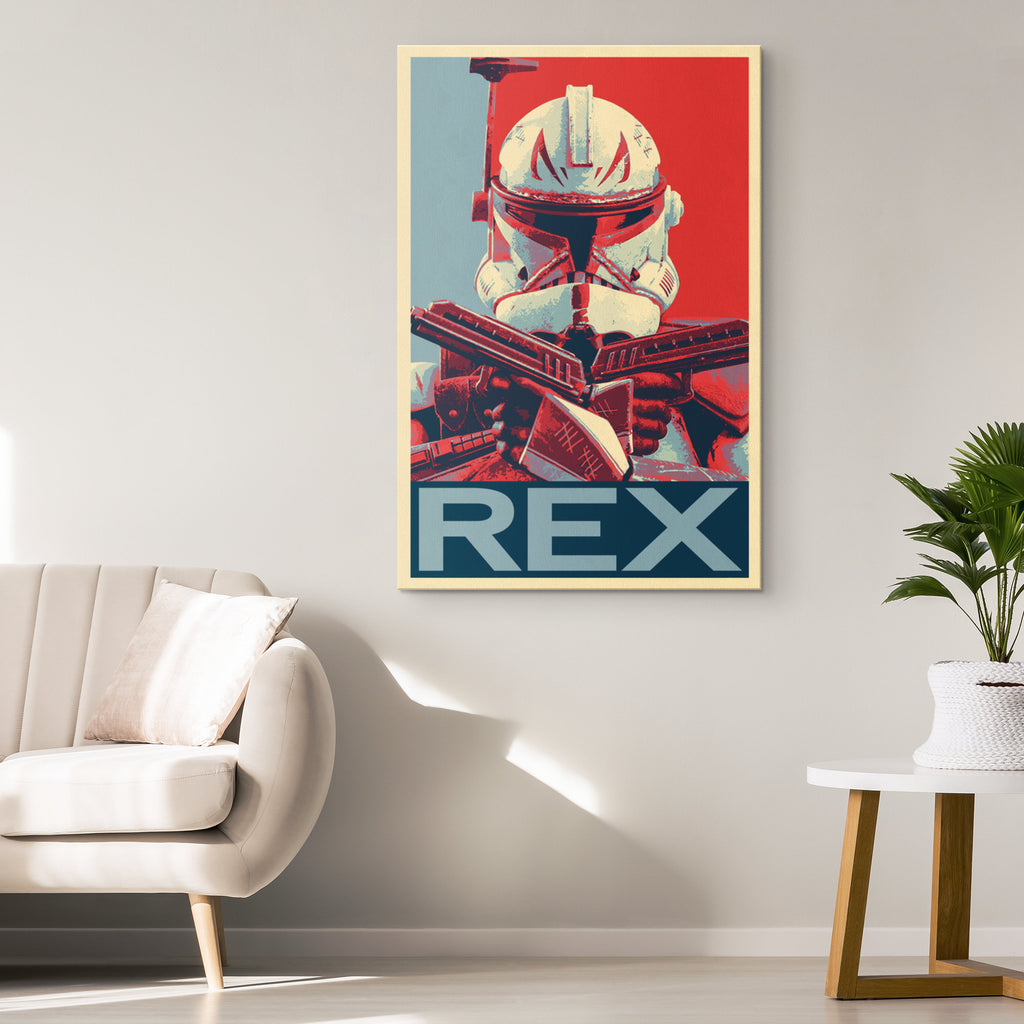 Captain Rex Pop Art Illustration - Star Wars Clone Wars Home Decor in Poster Print or Canvas Art