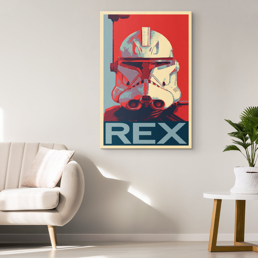 Captain Rex Pop Art Illustration - Star Wars Clone Wars Home Decor in Poster Print or Canvas Art