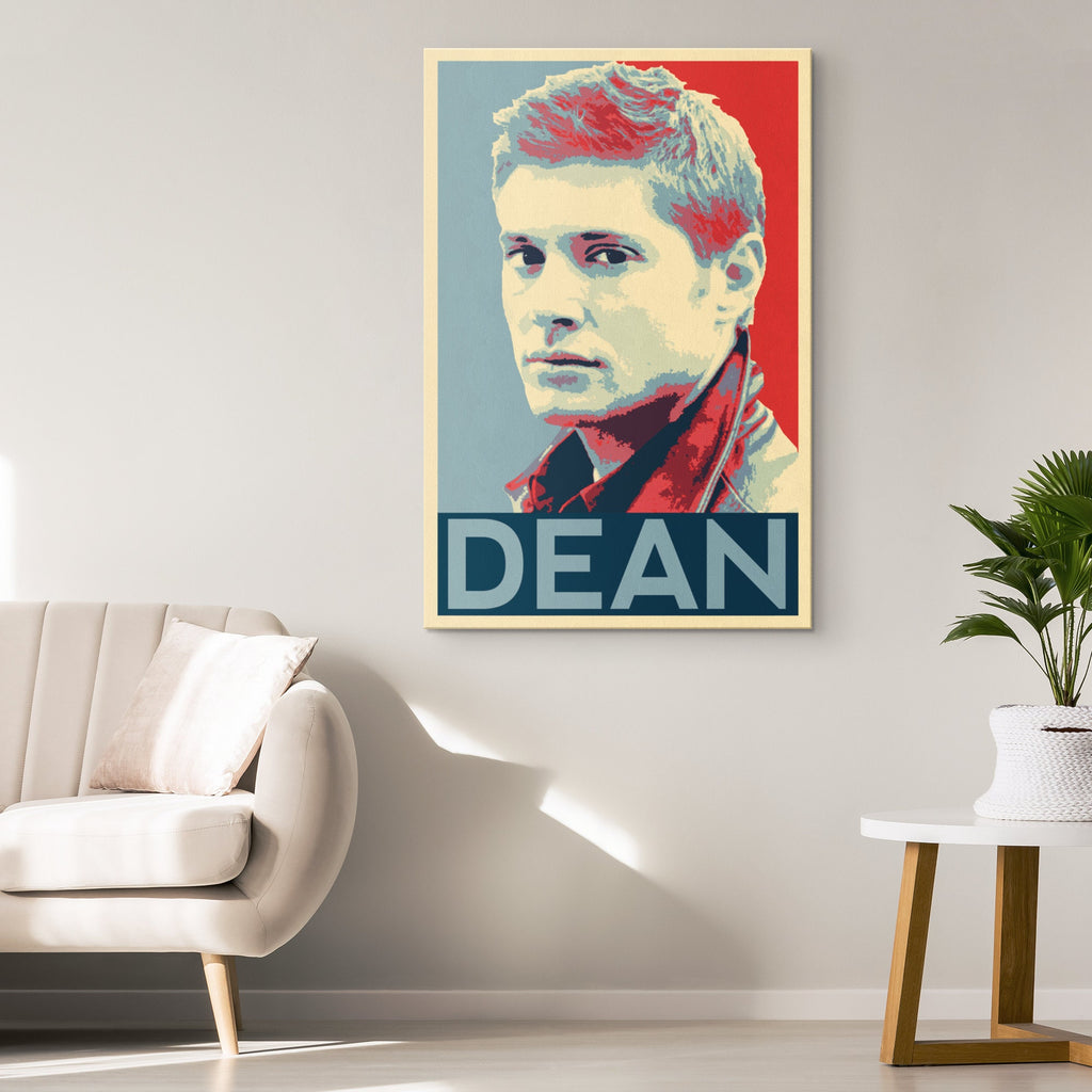 Dean Winchester Pop Art Illustration - Supernatural Television Home Decor in Poster Print or Canvas Art