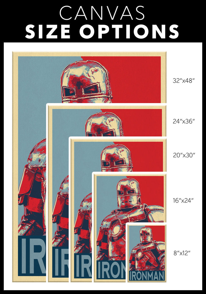 Iron Man Mark 1 Suit Pop Art Illustration - Marvel Superhero Home Decor in Poster Print or Canvas Art