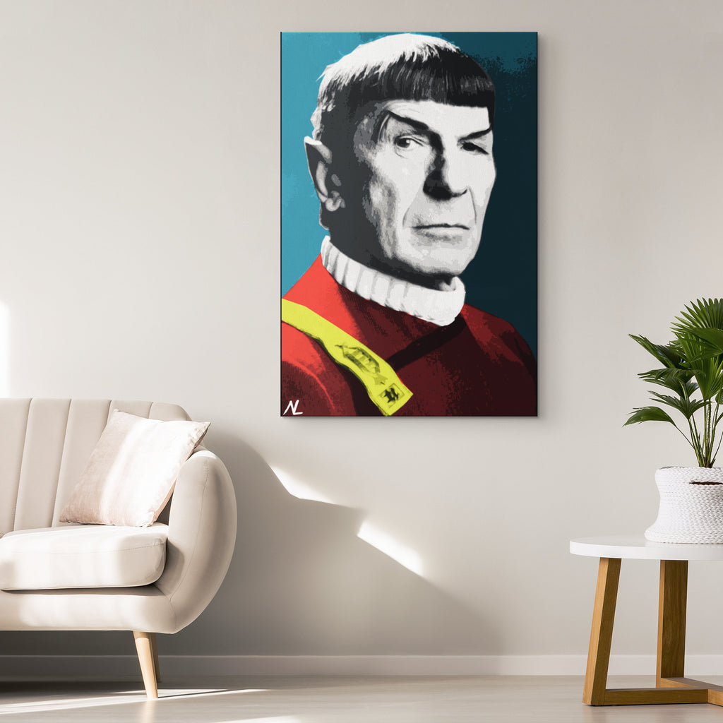 Spock Pop Art Illustration - Star Trek Home Decor in Poster Print or Canvas Art