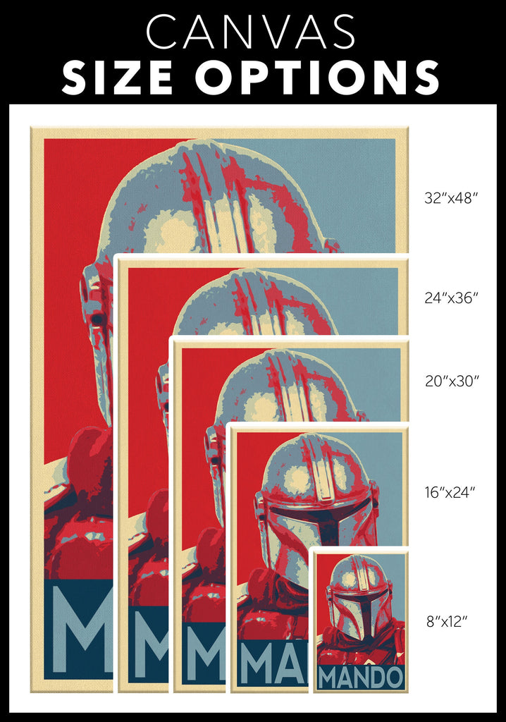 The Mandalorian Pop Art Illustration - Star Wars Home Decor in Poster Print or Canvas Art