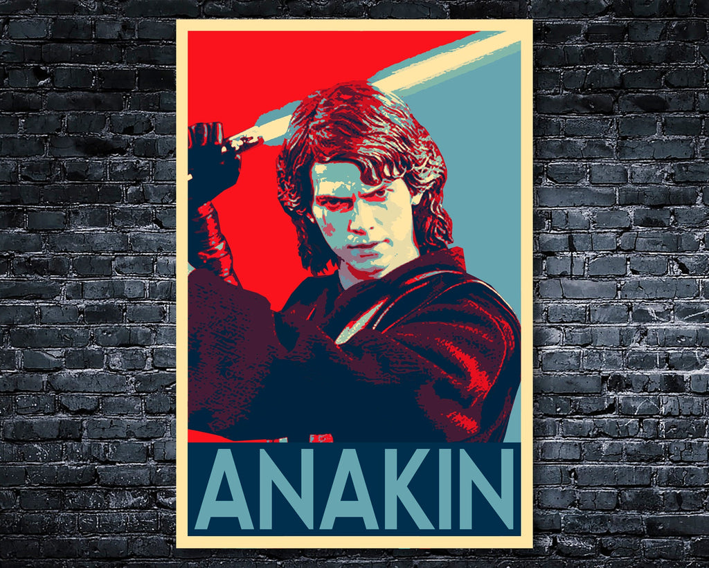 Anakin Skywalker Pop Art Illustration - Star Wars Home Decor in Poster Print or Canvas Art