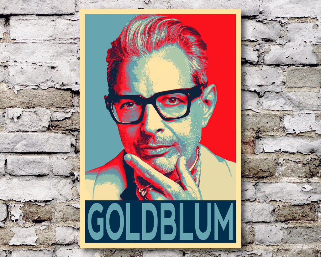 Jeff Goldblum Pop Art Illustration - Celebrity Home Decor in Poster Print or Canvas Art