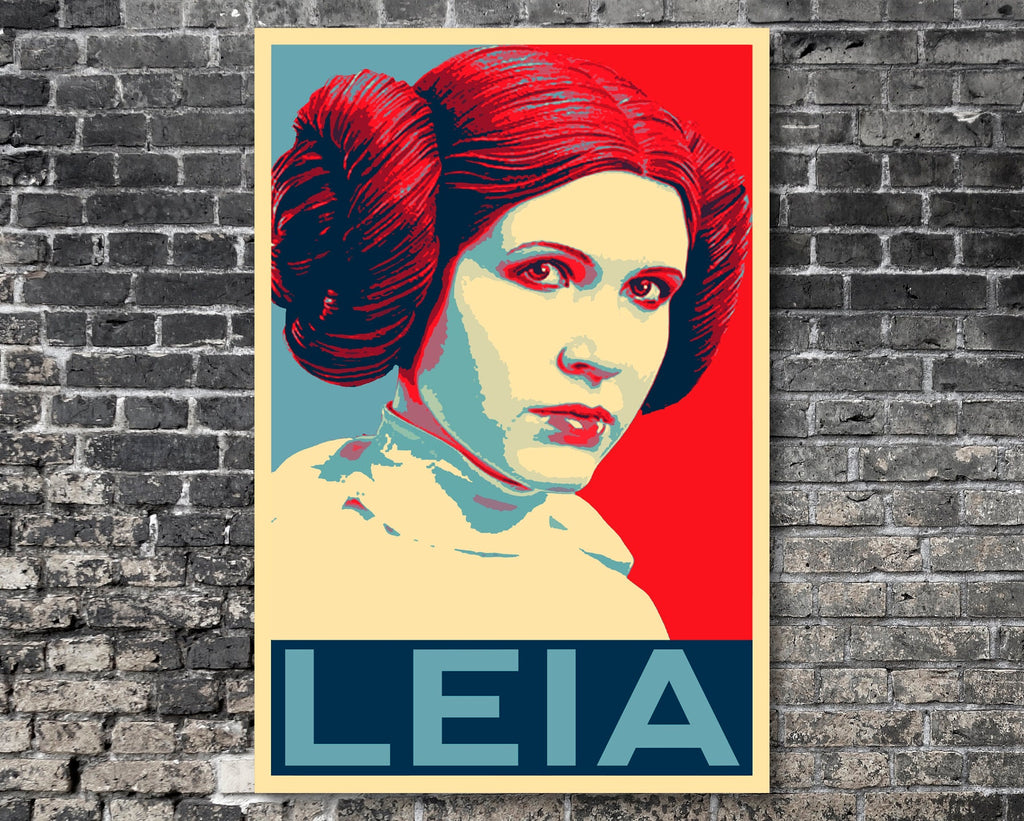 Princess Leia Pop Art Illustration - Star Wars Home Decor in Poster Print or Canvas Art