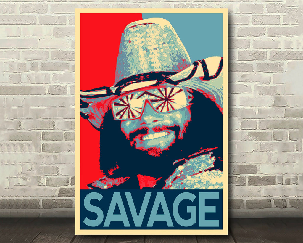 Macho Man Randy Savage Pop Art Illustration - Wrestler Home Decor in Poster Print or Canvas Art