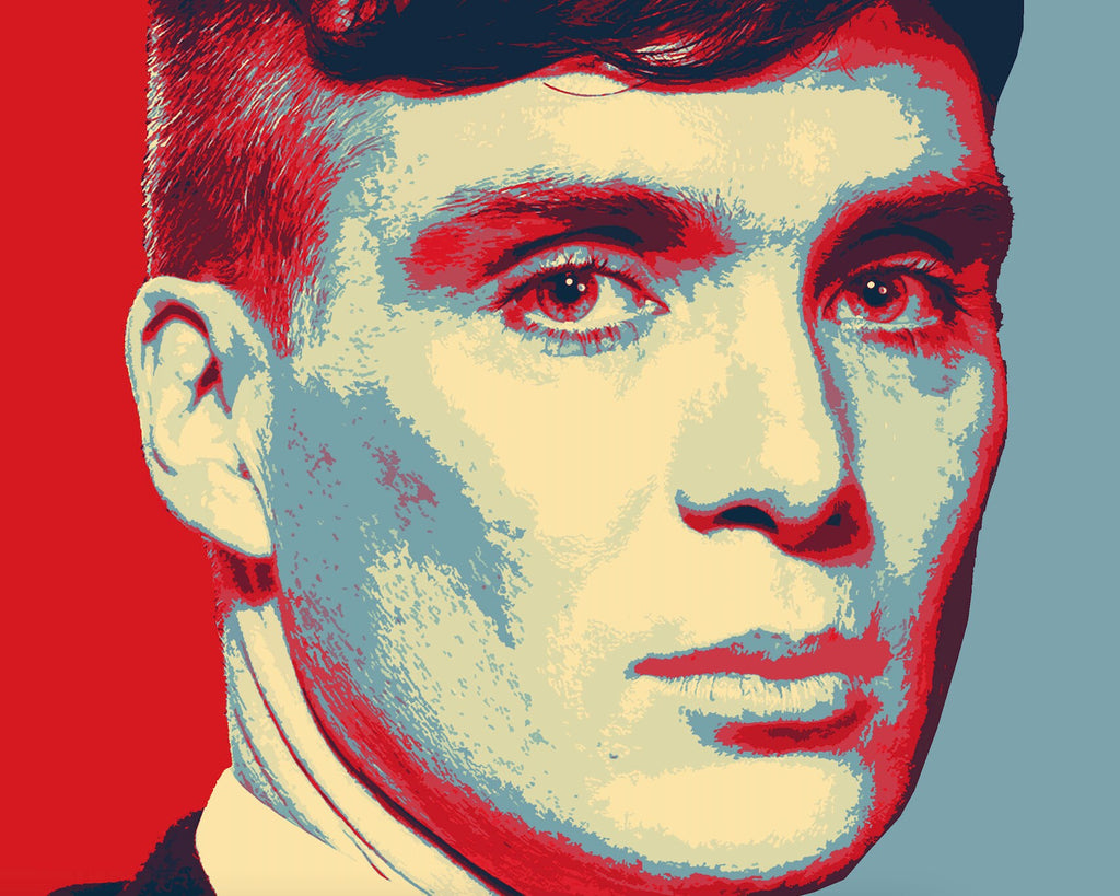 Thomas Shelby Peaky Blinders Pop Art Illustration - Gangster Home Decor in Poster Print or Canvas Art