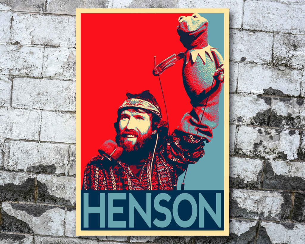 Jim Henson and Kermit Pop Art Illustration - Muppets Home Decor in Poster Print or Canvas Art