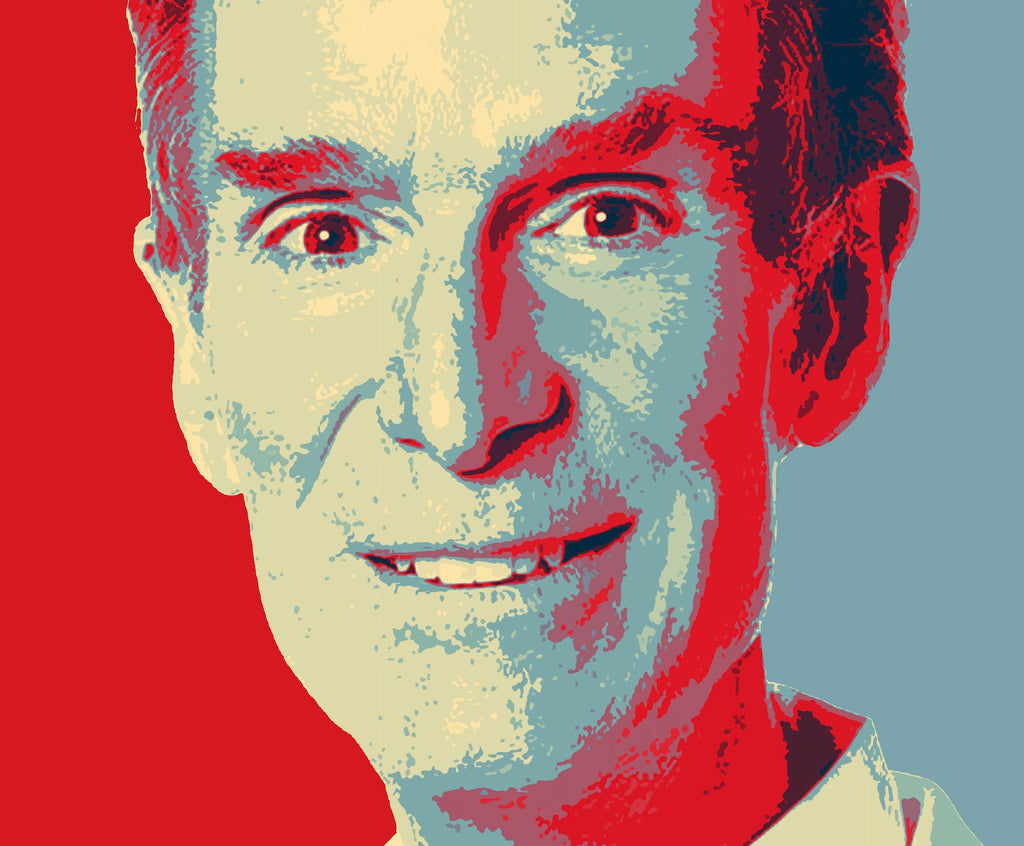 Bill Nye The Science Guy Pop Art Illustration - Education Home Decor in Poster Print or Canvas Art