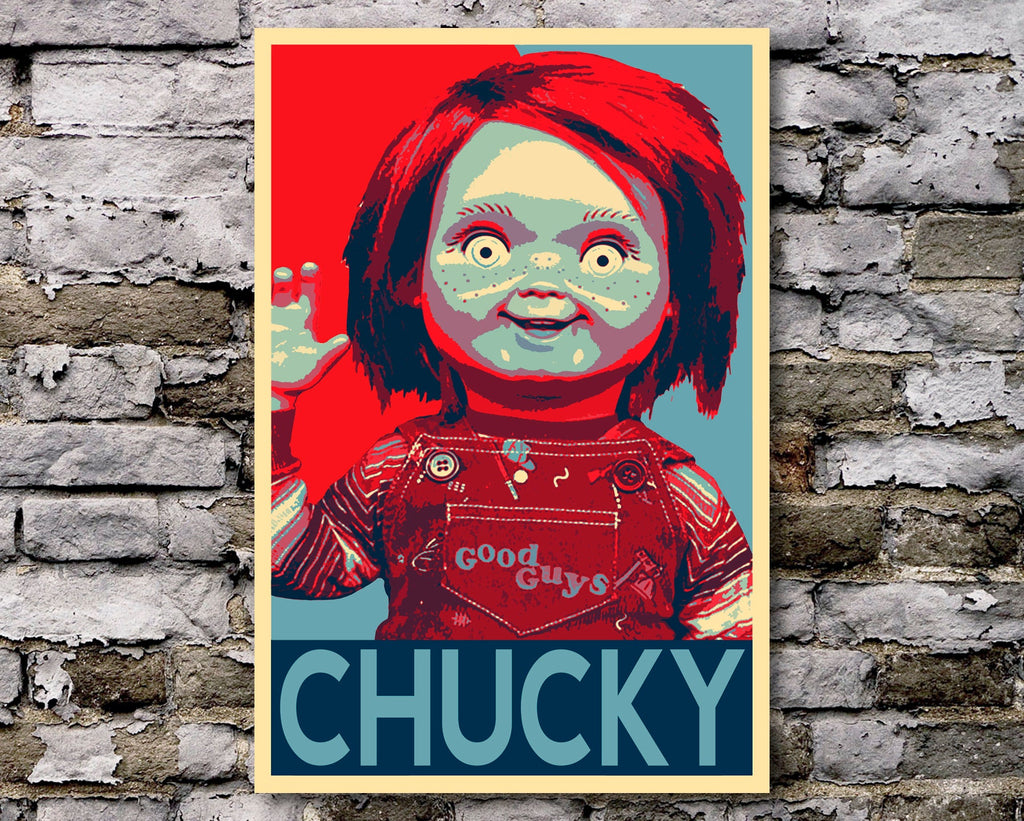 Chucky Pop Art Illustration - Child's Play Horror Home Decor in Poster Print or Canvas Art