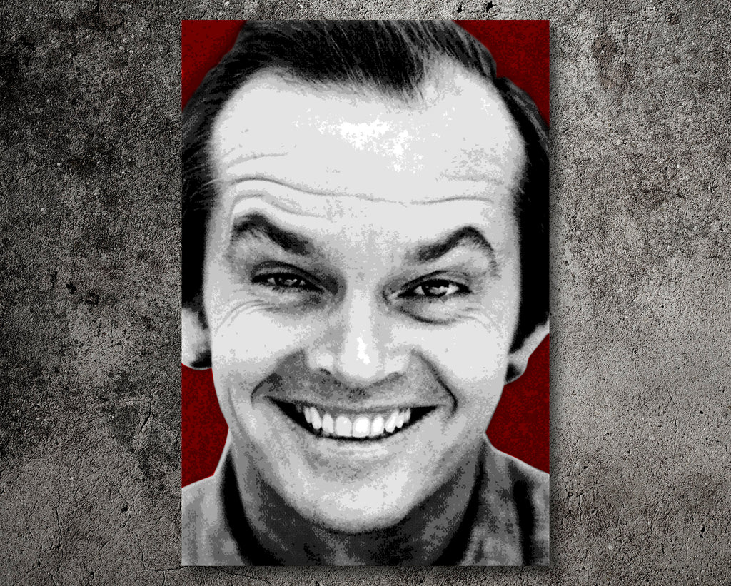 The Shining Pop Art Illustration - Jack Nicholson Horror Home Decor in Poster Print or Canvas Art