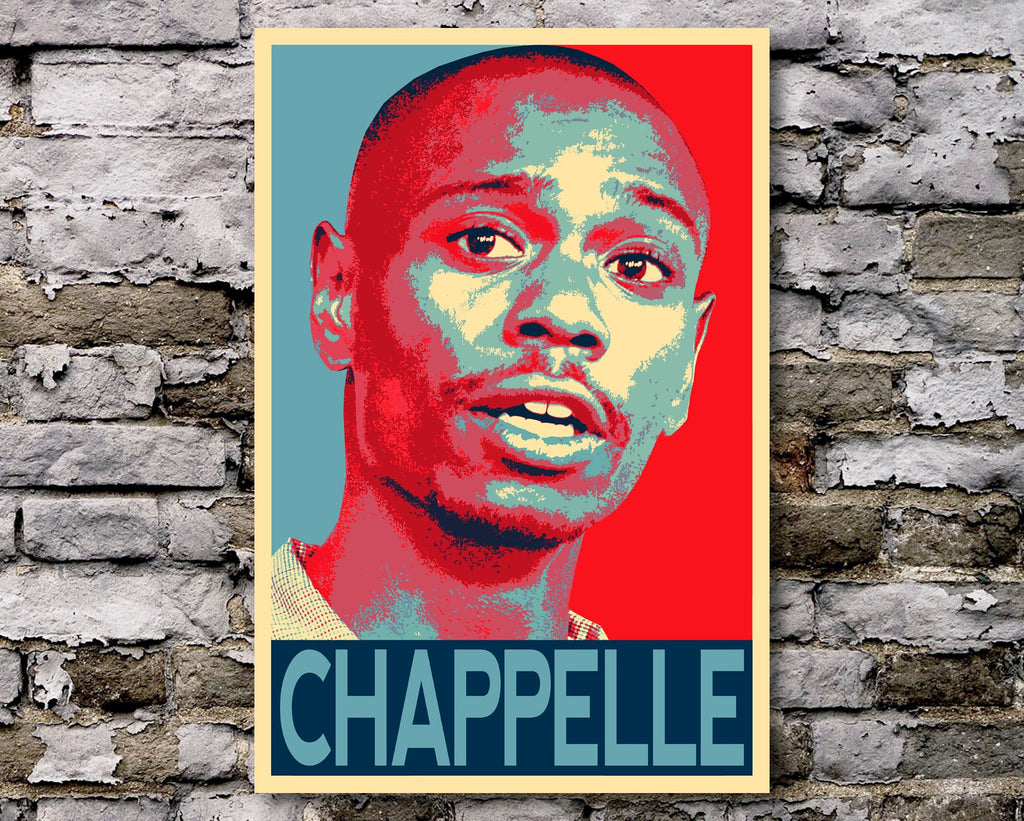 Dave Chappelle Pop Art Illustration - Comedy Icon Home Decor in Poster Print or Canvas Art