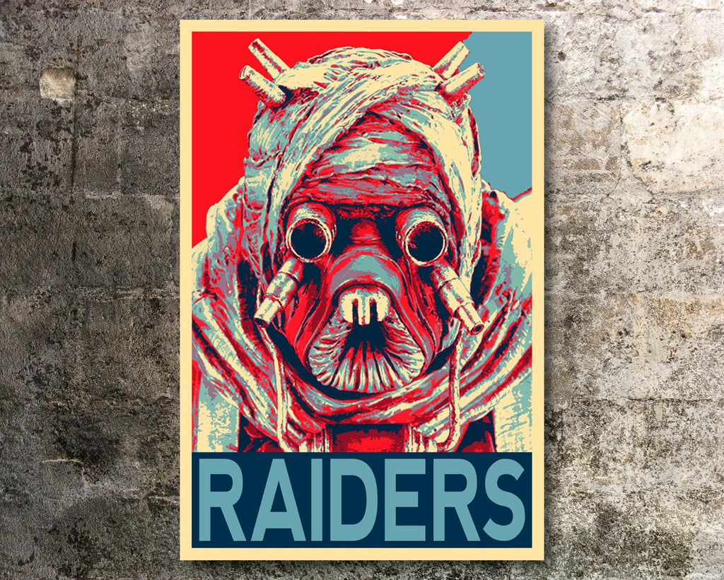 Tusken Raider Pop Art Illustration - Star Wars Home Decor in Poster Print or Canvas Art