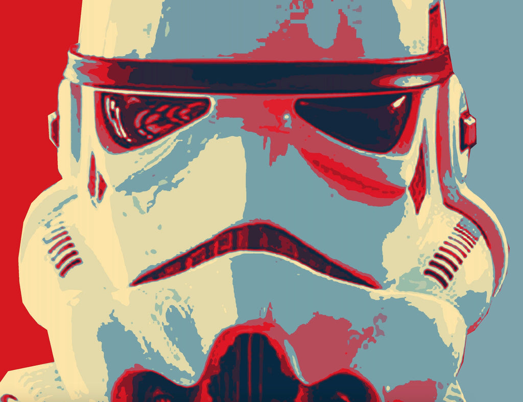 Stormtrooper Pop Art Illustration - Star Wars Home Decor in Poster Print or Canvas Art