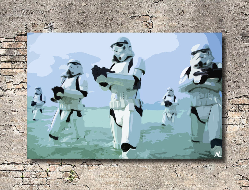 Stormtroopers Pop Art Illustration - Star Wars Home Decor in Poster Print or Canvas Art