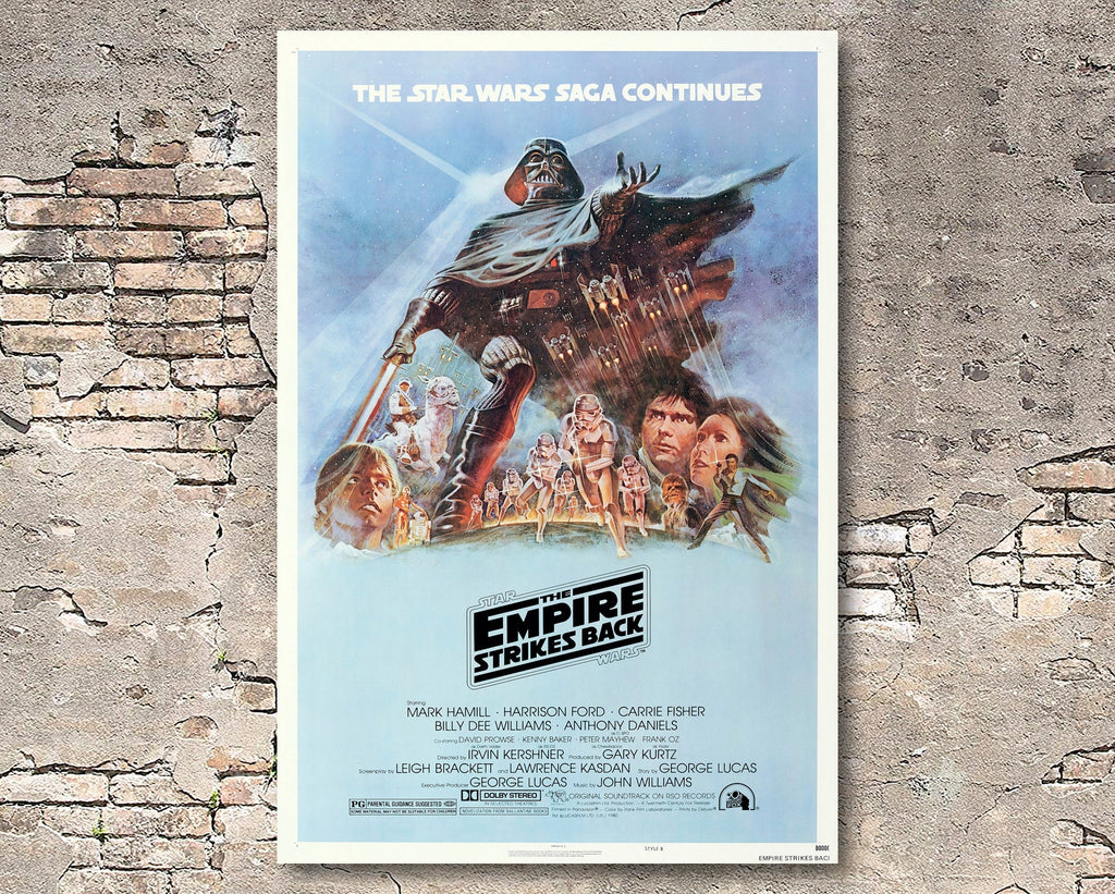 Star Wars: The Empire Strikes Back Vintage Poster Reprint - Retro Science Fiction Home Decor in Poster Print or Canvas Art