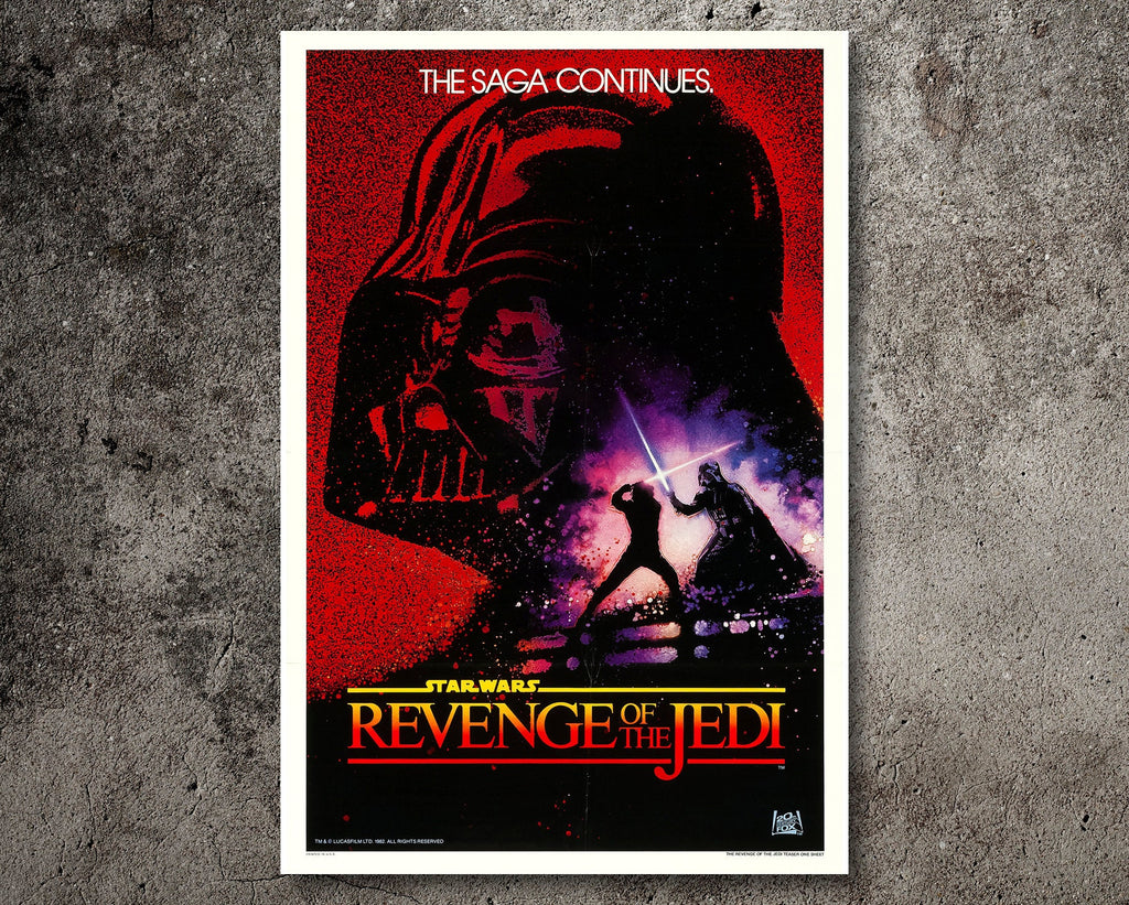 Star Wars: Revenge of the Jedi Vintage Poster Reprint - Retro Science Fiction Home Decor in Poster Print or Canvas Art