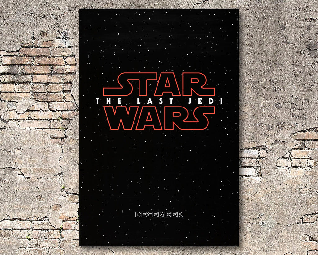 Star Wars: The Last Jedi Vintage Poster Reprint - Retro Science Fiction Home Decor in Poster Print or Canvas Art