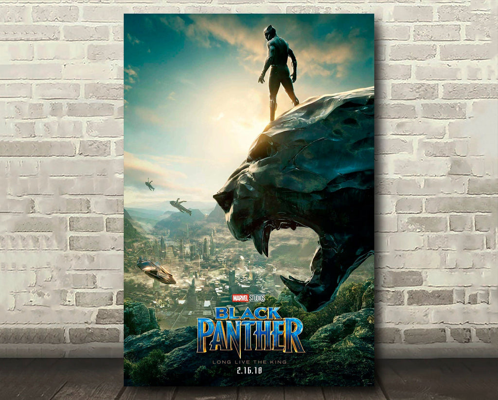 Black Panther 2018 Poster Reprint - Marvel Avengers Superhero Home Decor in Poster Print or Canvas Art