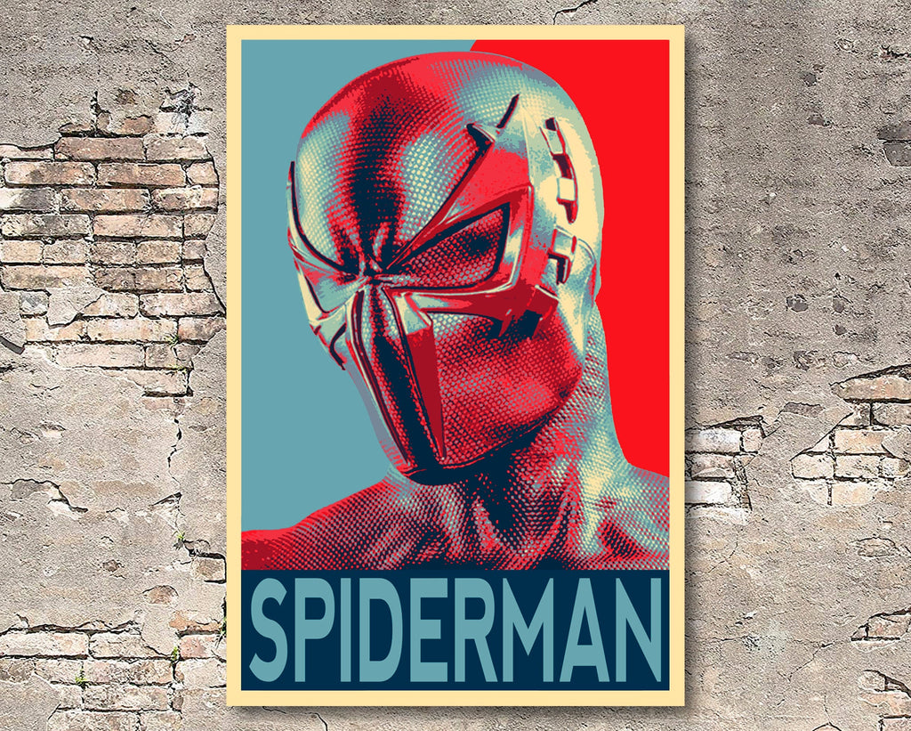 Spider-Man 2099 Pop Art Illustration - Marvel Avengers Superhero Home Decor in Poster Print or Canvas Art
