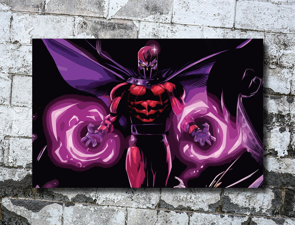 Magneto Pop Art Illustration - Marvel Superhero Home Decor in Poster Print or Canvas Art