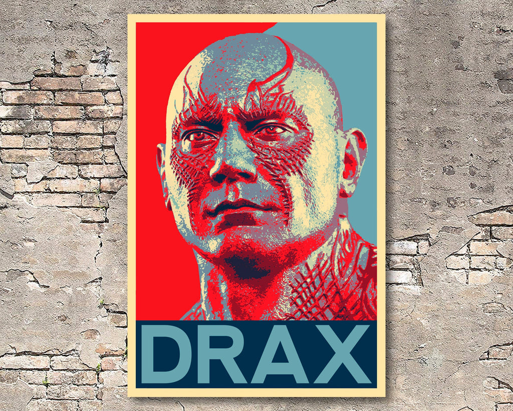 Drax the Destroyer Pop Art Illustration - Marvel Superhero Home Decor in Poster Print or Canvas Art