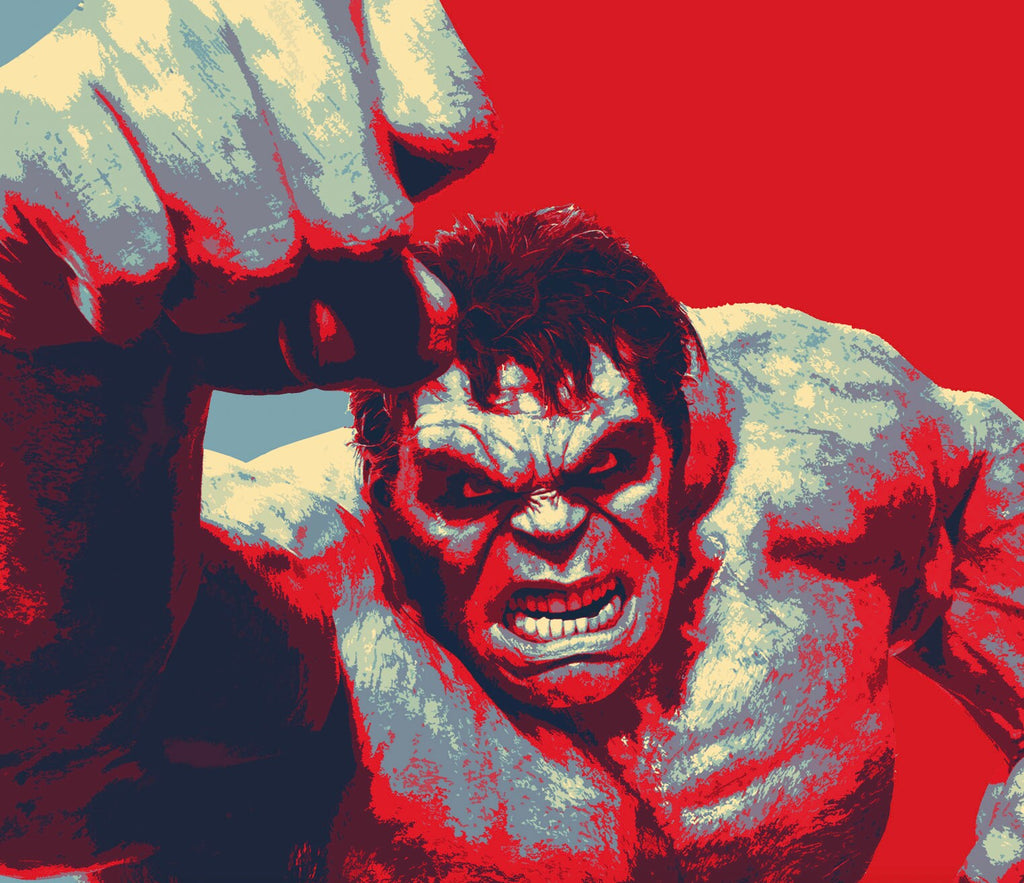 Hulk Pop Art Illustration - Marvel Superhero Home Decor in Poster Print or Canvas Art