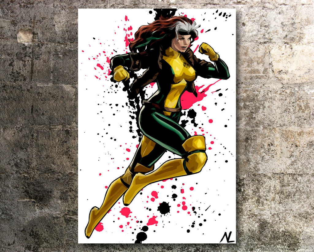 Rogue Pop Art Illustration - Marvel X-men Superhero Home Decor in Poster Print or Canvas Art