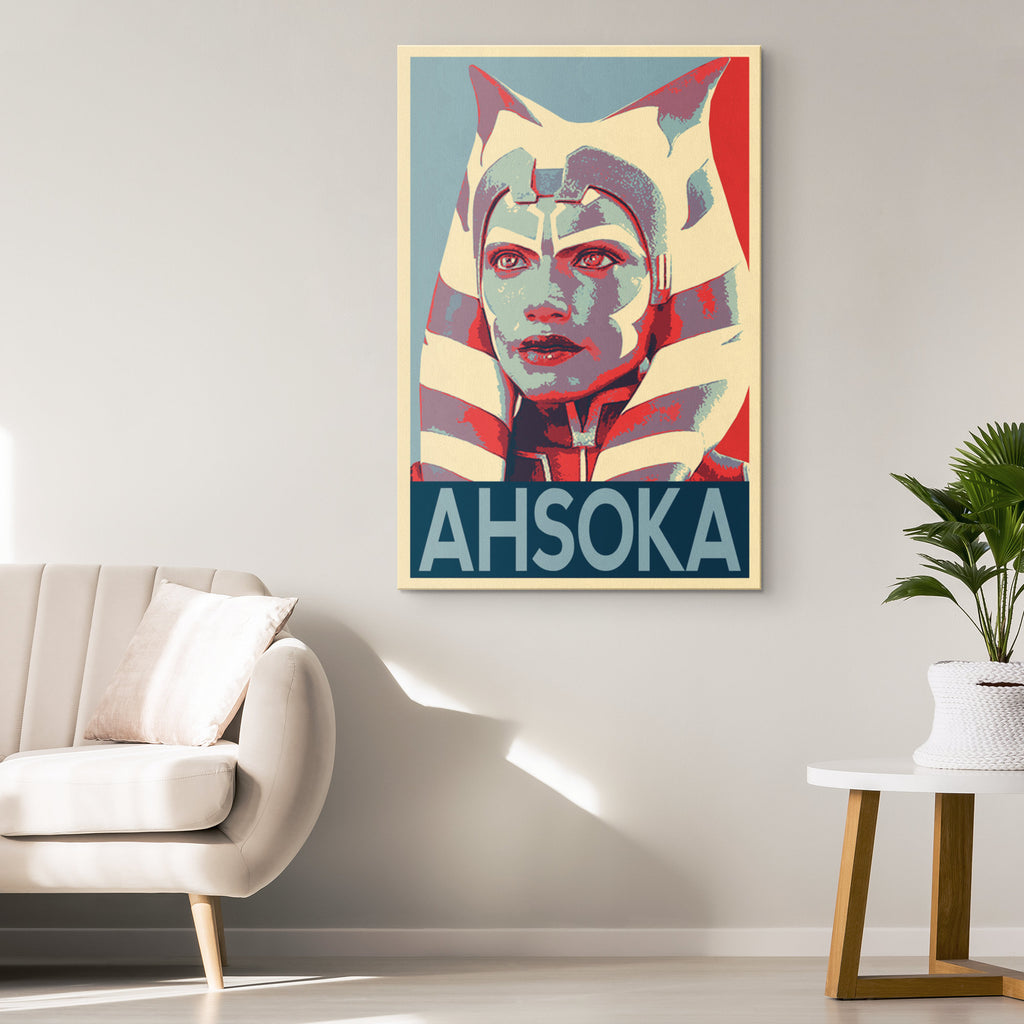 Ahsoka Tano Pop Art Illustration - Star Wars Home Decor in Poster Print or Canvas Art