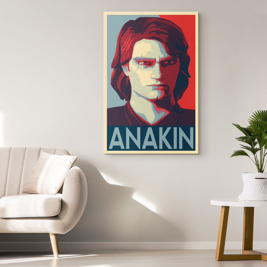 Anakin Skywalker Pop Art Illustration - Star Wars Clone Wars Home Decor in Poster Print or Canvas Art