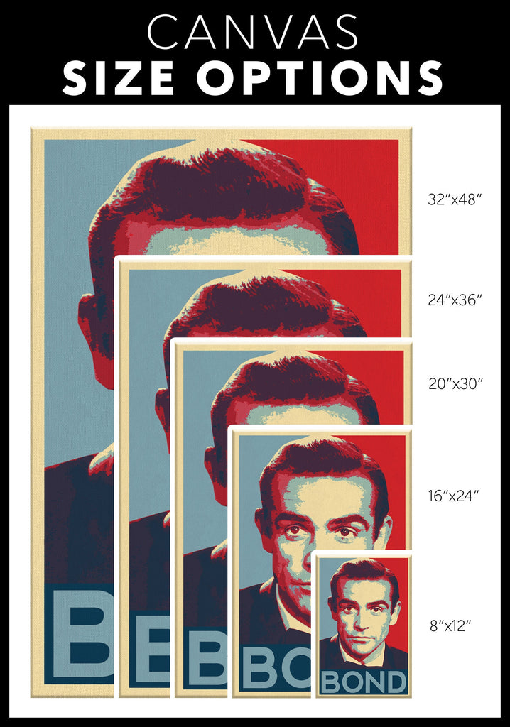 James Bond Sean Connery Pop Art Illustration - 007 Home Decor in Poster Print or Canvas Art