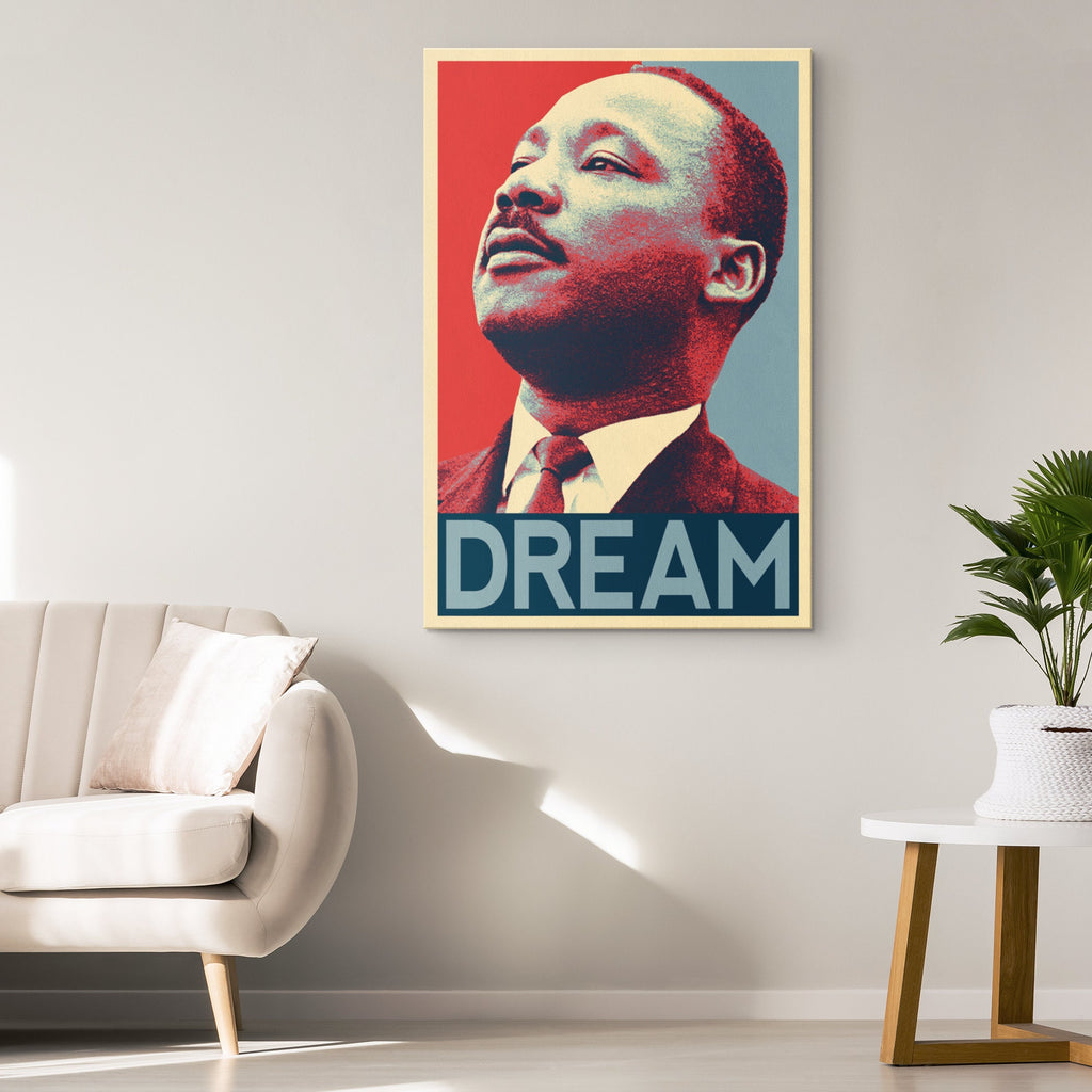Martin Luther King Jr ‘Dream’ Pop Art Illustration - Civil Rights Black History Home Decor in Poster Print or Canvas Art