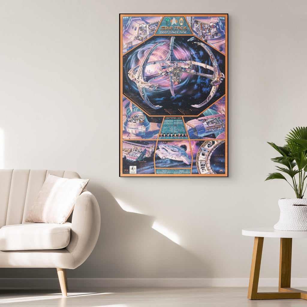 Star Trek Deep Space Nine Map - Science Fiction Home Decor in Poster Print or Canvas Art