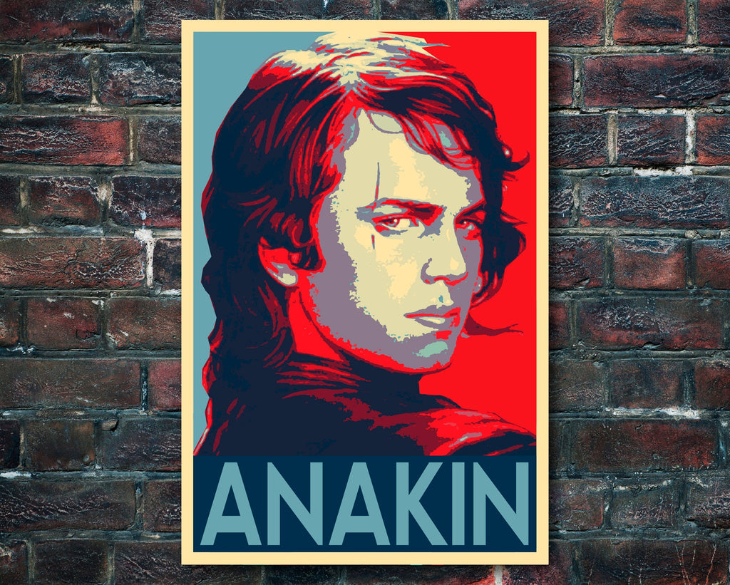 Anakin Skywalker Pop Art Illustration - Star Wars Home Decor in Poster Print or Canvas Art
