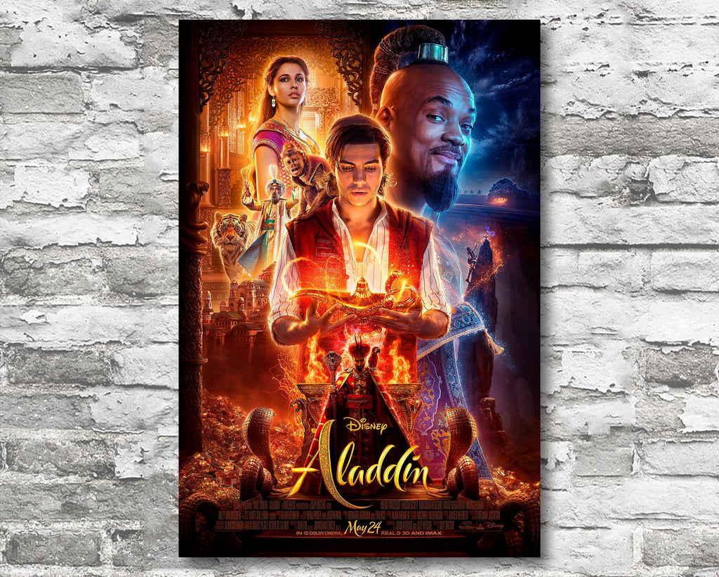 Aladdin 2019 Movie Poster Reprint - Disney Home Decor in Poster Print or Canvas Art