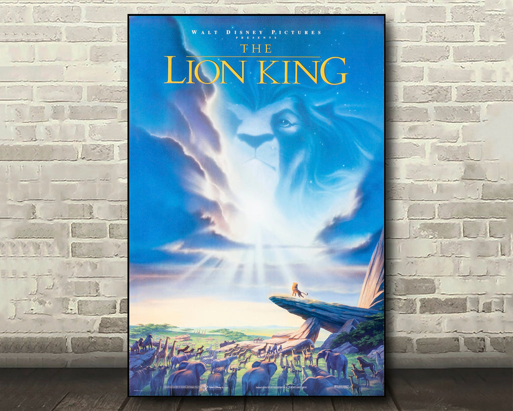 The Lion King 1994 Vintage Poster Reprint - Disney Cartoon Home Decor in Poster Print or Canvas Art