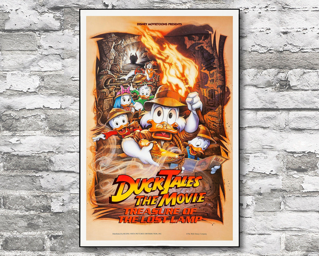 DuckTales the Movie 1990 Vintage Poster Reprint - Disney Cartoon Home Decor in Poster Print or Canvas Art