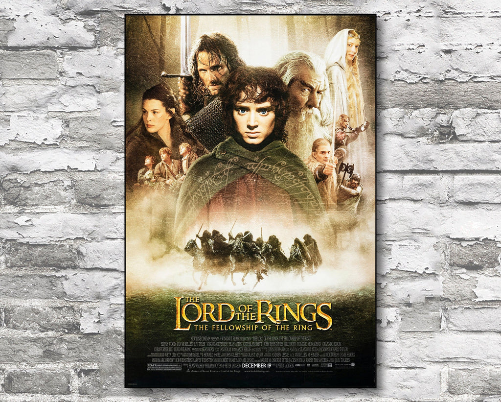 Lord of the Rings The Fellowship of the Ring Poster Reprint - Fantasy Movie Home Decor in Poster Print or Canvas Art