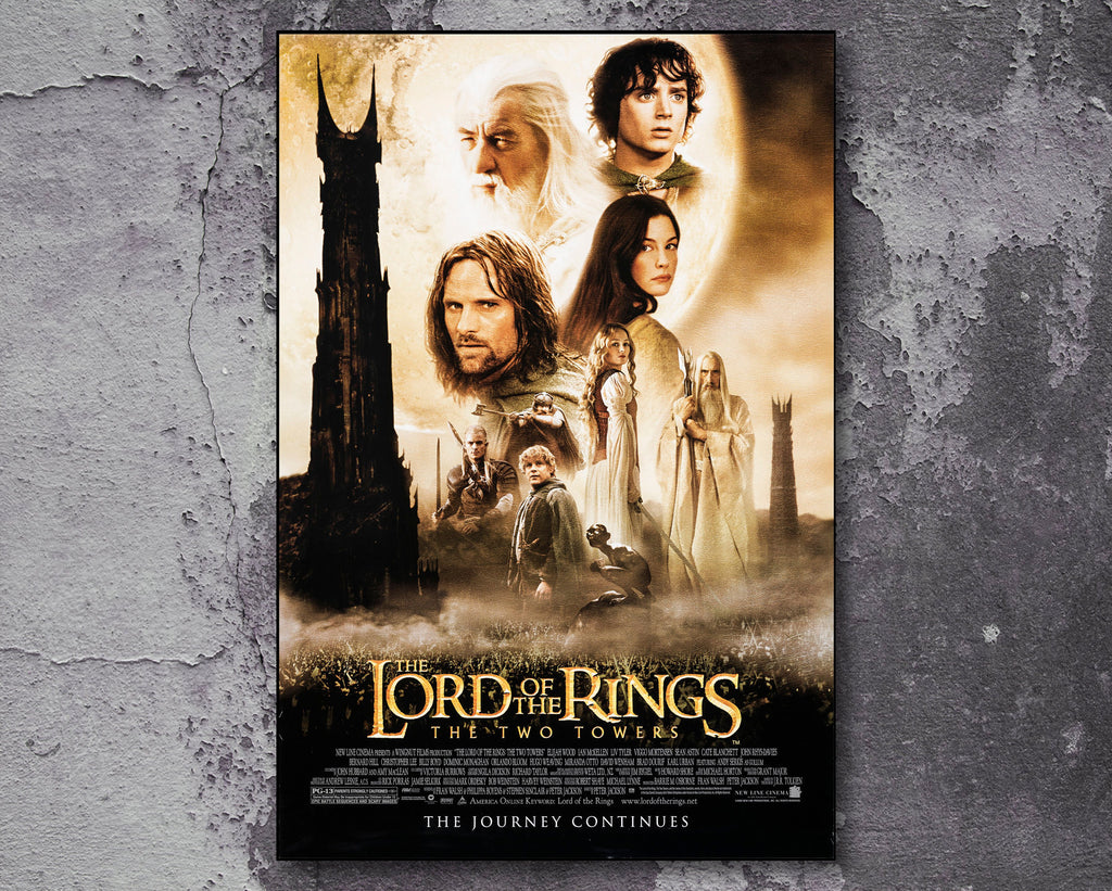 Lord of the Rings The Two Towers Poster Reprint - Fantasy Movie Home Decor in Poster Print or Canvas Art