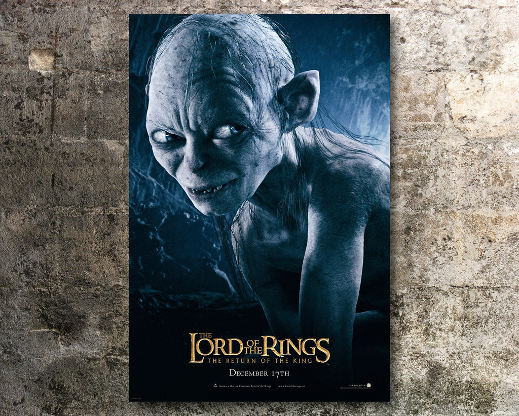 Lord of the Rings The Return of the King 'Gollum' Poster Reprint - Fantasy Movie Home Decor in Poster Print or Canvas Art