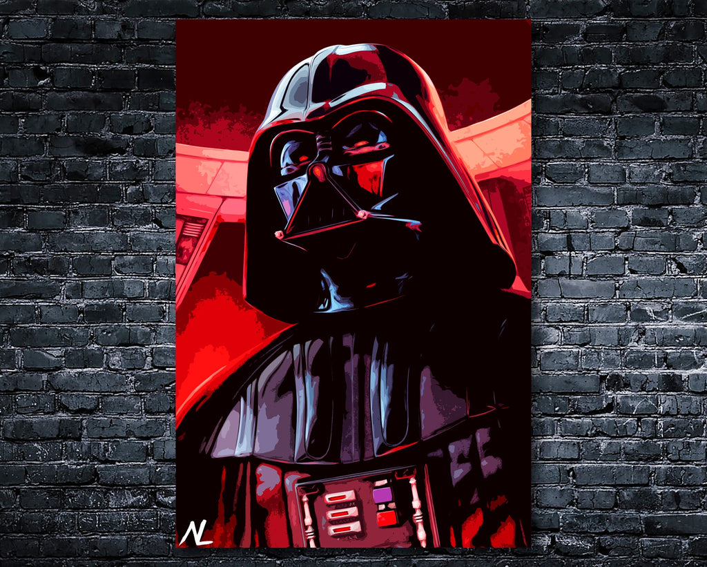 Darth Vader Pop Art Illustration - Star Wars Home Decor in Poster Print or Canvas Art