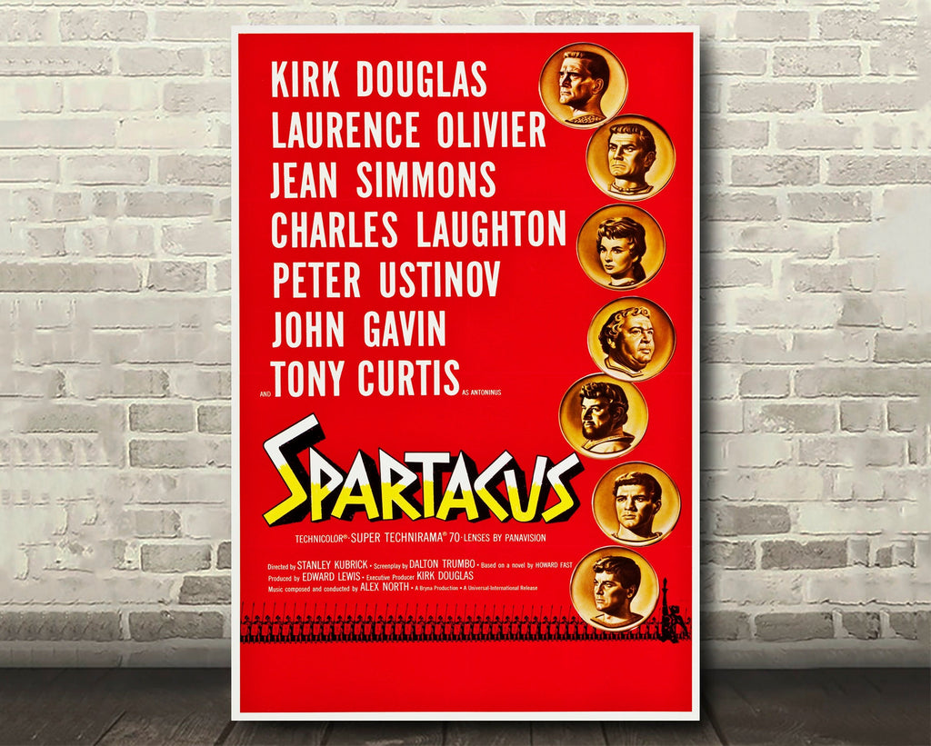 Spartacus 1960 Vintage Poster Reprint - Classic Epic Film Home Decor in Poster Print or Canvas Art