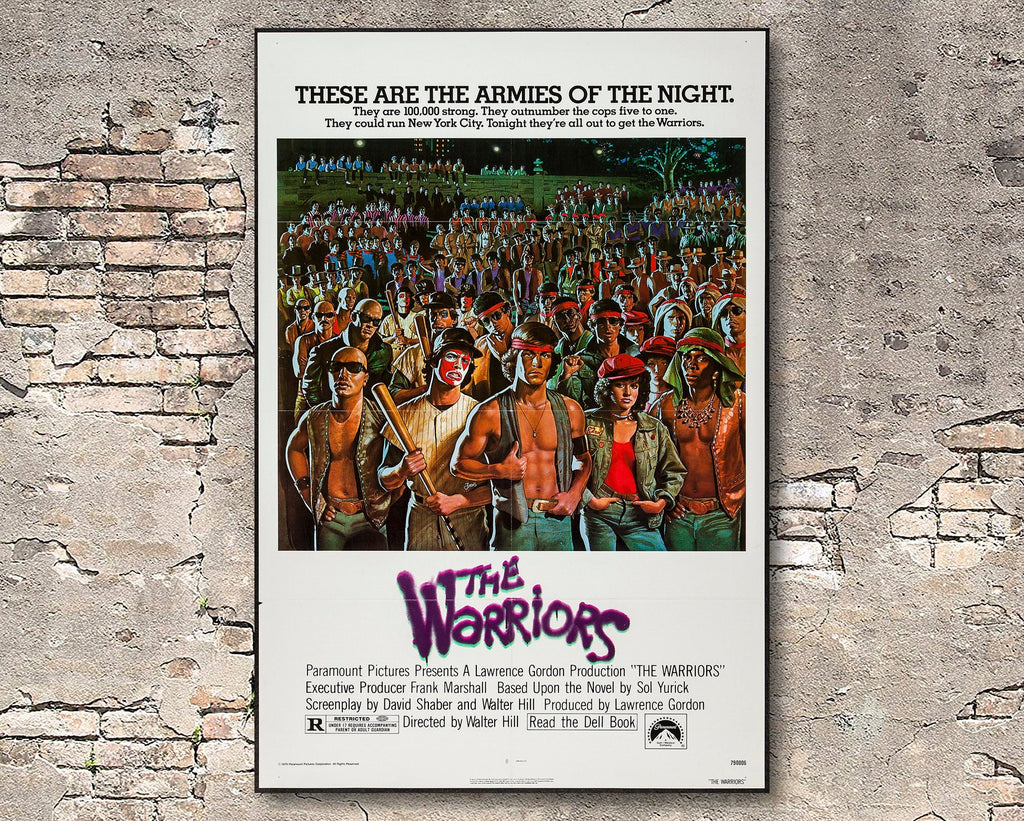 The Warriors 1979 Vintage Poster Reprint - Classic Film Home Decor in Poster Print or Canvas Art