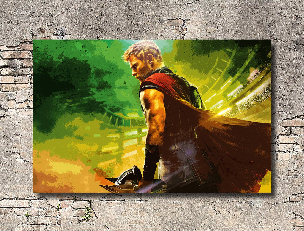 Thor Odinson Pop Art Illustration - Marvel Superhero Home Decor in Poster Print or Canvas Art