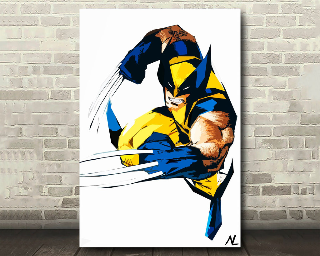Wolverine X-Men Pop Art Illustration - Marvel Superhero Home Decor in Poster Print or Canvas Art