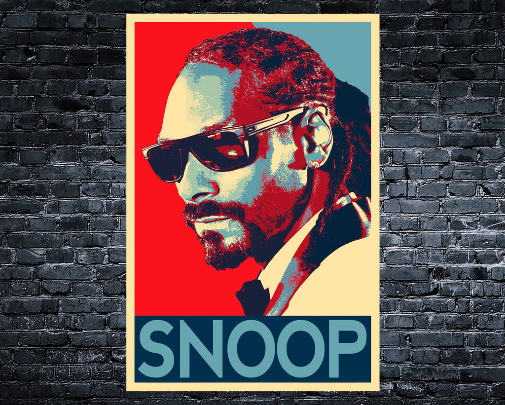 Snoop Dogg Pop Art Illustration - Rap Hip hop Music Icon Home Decor in Poster Print or Canvas Art