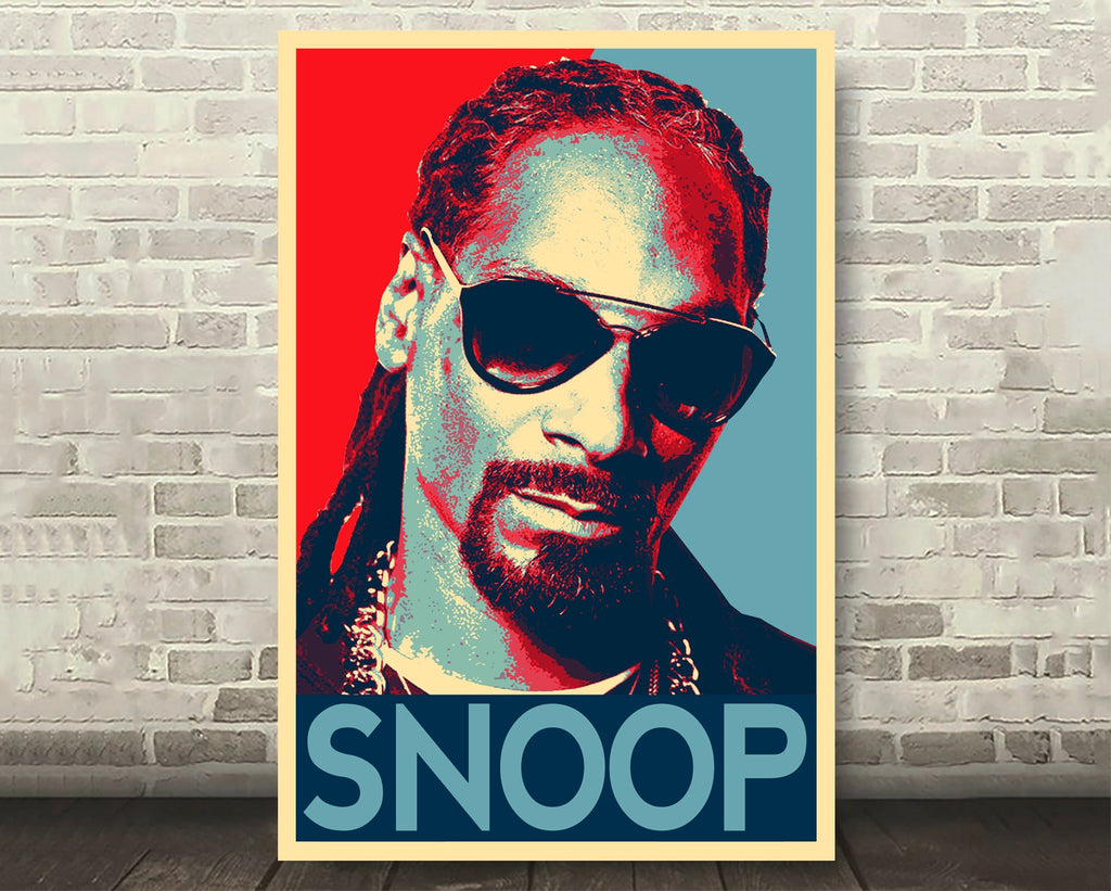 Snoop Dogg Pop Art Illustration - Rap Hip hop Music Icon Home Decor in Poster Print or Canvas Art